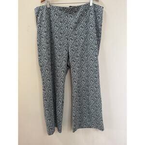 Maeve Anthropologie The Margo Kick Flare Crop Pant Size 3X Blue Paisley Pull On